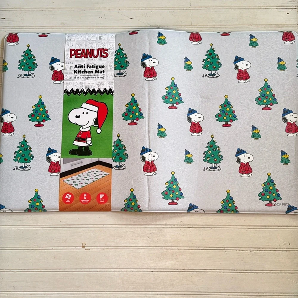 Peanuts: anti fatigue Christmas theme kitchen mat